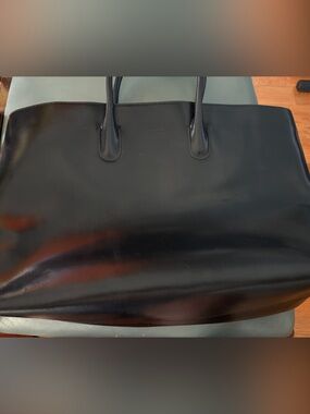 Furla Black Leather Tote Bag